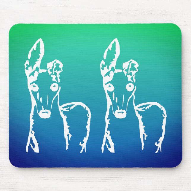 Zu Niedlicher weißer italienischer Windhund-Maus-P Mousepad (Vorne)