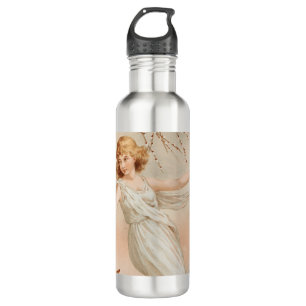 "Zu Ostern Freude" - Vintage Druck, L. Prang & Co. Edelstahlflasche