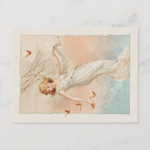 "Zu Ostern Freude" - Vintage Druck, L. Prang & Co. Postkarte