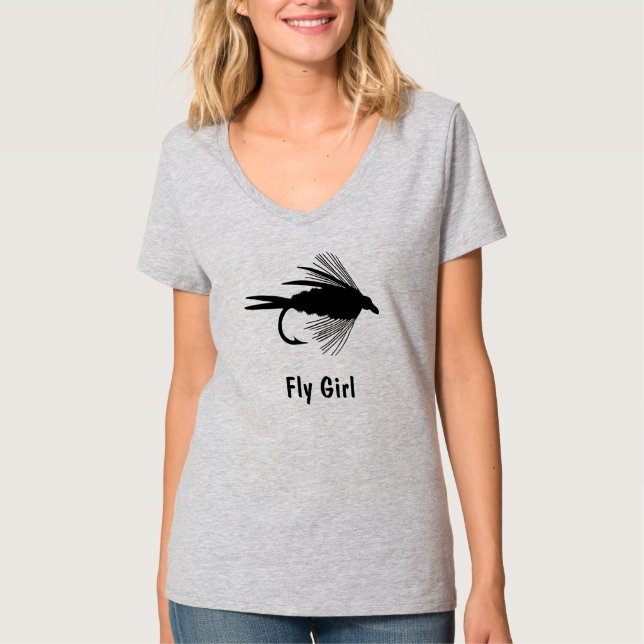 Zu personifizieren Fliegen-Fischenköder T-Shirt (Vorderseite)