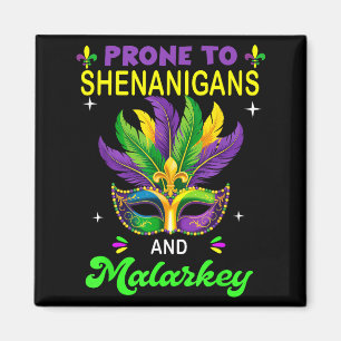 Zu Possen Und Unfug Neigende Mardi Gras Männer W Magnet