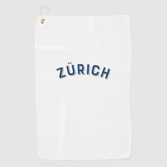Zü rich, Schweiz Vintag Arch Golfhandtuch (Vorderseite)