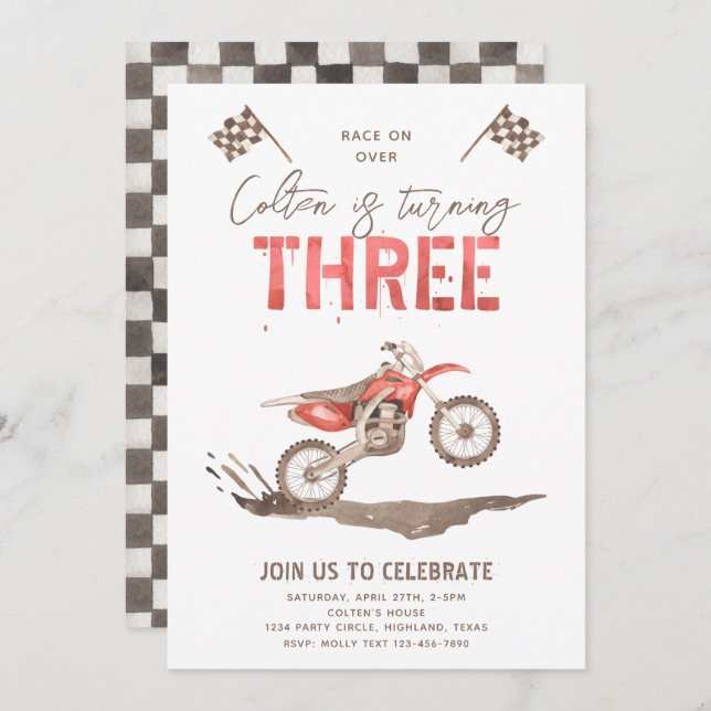 Zu schnelle Einladung zum Geburtstag | 3. Geburtst (Vorne/Hinten)