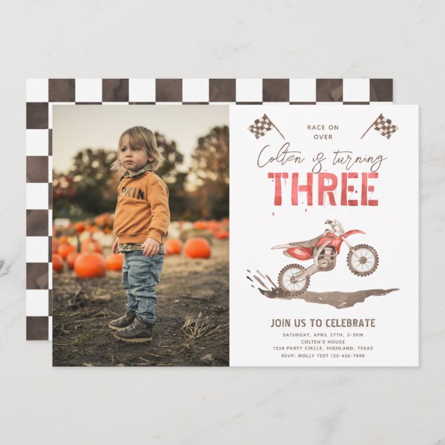 Zu schnelle Einladung zum Geburtstag | 3. Geburtst (Vorne/Hinten)