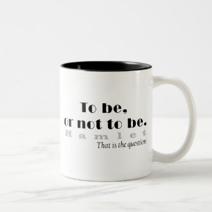 Zu sein oder nicht Schwarz-weiß zu sein Zweifarbige Tasse