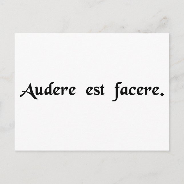 Zu sich zu trauen ist tun postkarte (Vorderseite)