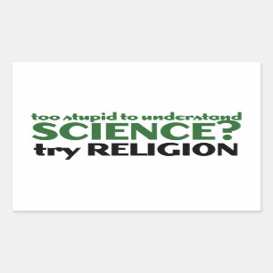 Zu stupid für die Wissenschaft Rechteckiger Aufkleber