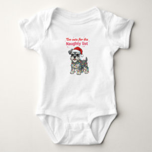 Zu süß für die Ungezogenheits-Liste Schnauzer-Baby Baby Strampler