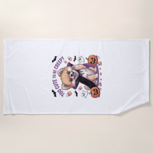 Zu süß, um ein gruseliges Halloween-T-Shirt PNG zu Strandtuch