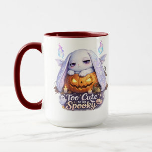 Zu süß, um ein spookiger Halloween-Kürbis-Hase zu Tasse