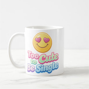 Zu süß, um Single zu sein Emoji-Mug Kaffeetasse