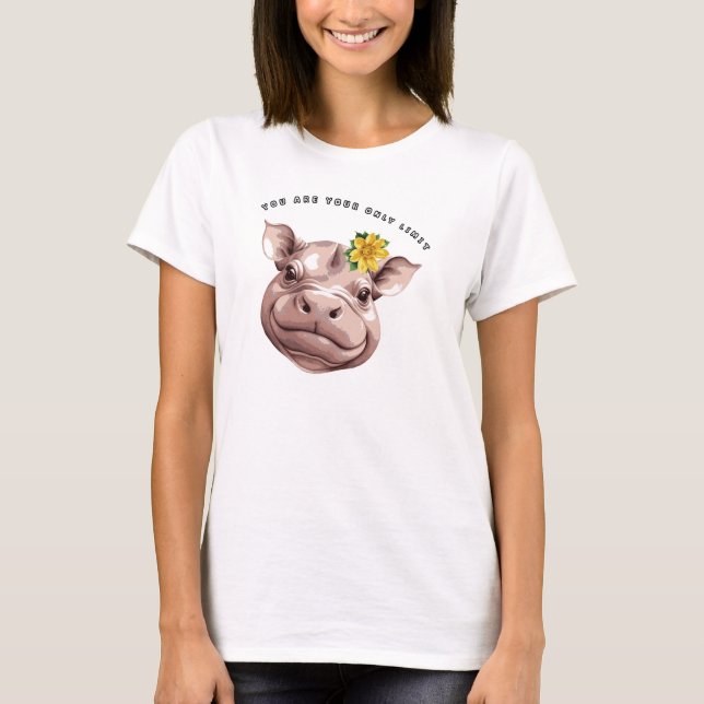 Zu süß zum aushalten! Adorable Pygmie Hippo T-Shirt (Vorderseite)