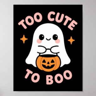Zu süß zum Buh lustiger Kawaii-Halloween-Geist Poster