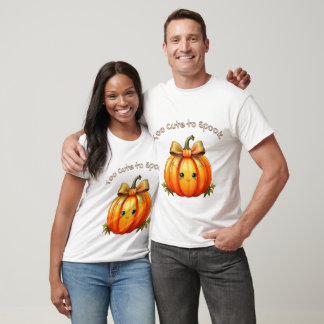 Zu süß zum Erschrecken – Kürbis-Halloween-Design T-Shirt