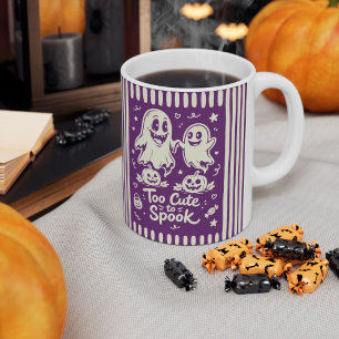 Zu süß zum Erschrecken lila Halloween-Geister & Sü Kaffeetasse