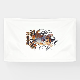 Zu süß zum Erschrecken Lustiger Halloween-Hund Cor Banner