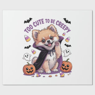 Zu süß zum Erschrecken Lustiger Halloween-Hund Cor Geschenkpapier