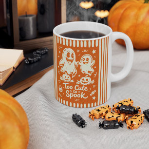 Zu süß zum Erschrecken Orange freundliche Geister Kaffeetasse