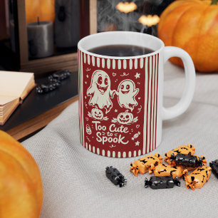 Zu süß zum Gruseln: Dunkelrotes Halloween-Geister- Kaffeetasse