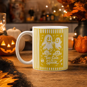 Zu süß zum Gruseln Gelbe süße Halloween-Geister Kaffeetasse