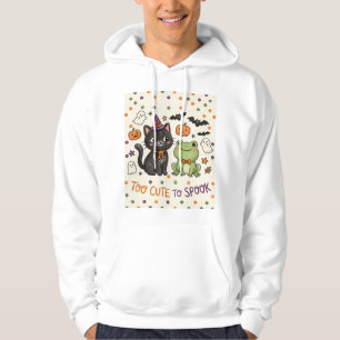 Zu süß zum Gruseln Halloween-Katze und Frosch Hoodie