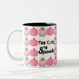 Zu süß zum Gruseln pink Halloween Zweifarbige Tasse