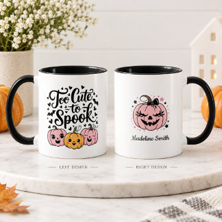 Zu süß zum Gruseln: Schwarzer und rosa Halloween-K Tasse
