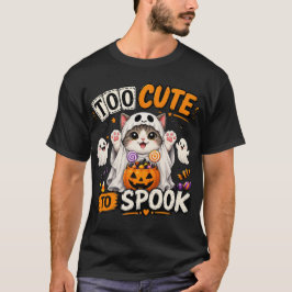 Zu süß zum Gruseln – Süße Halloween-Geisterkatze C T-Shirt