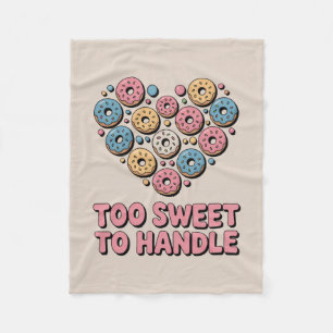 Zu süß zum Handhaben Donut Kids Fleecedecke