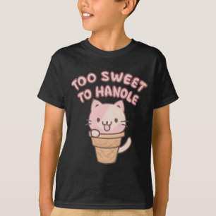 Zu süß zum Handhaben   Kawaii Ice Cream Cat T-Shirt