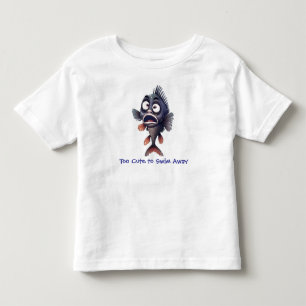 Zu süß zum Wegschwimmen – Lustiger Cartoon-Fisch K Kleinkind T-shirt