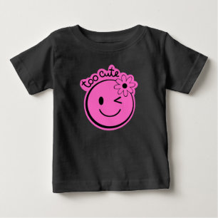 Zu süß – zwinkerndes Blumenmädchen Baby T-shirt