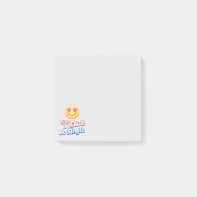 Zu süße Emoji Post-it Klebezettel (Vorderseite)