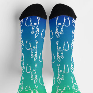 Zu süße weiße Italienische Windhunde Socken