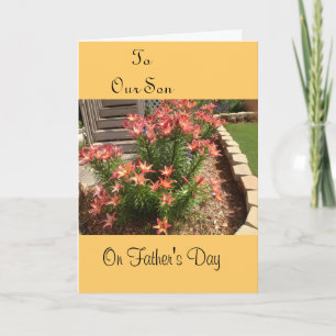 Zu unserem Sohn, am Tag des Vaters Karte