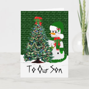 Zu unserem Sohn Feiertagskarte