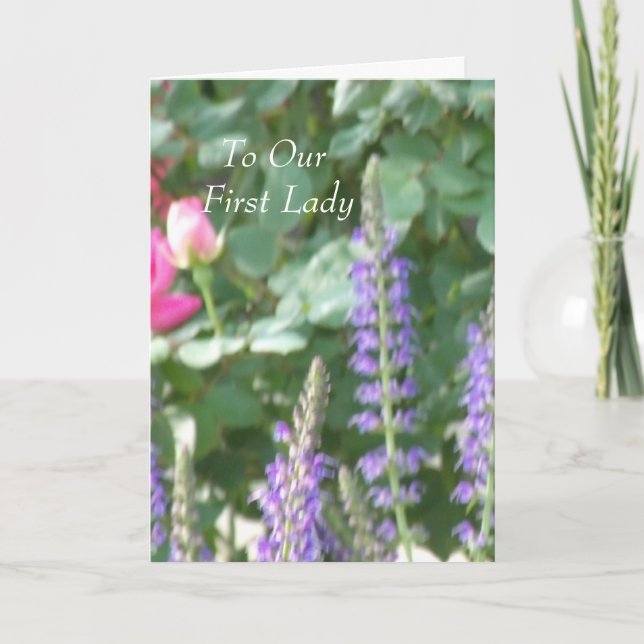 zu unserer First Lady Karte (Vorderseite)