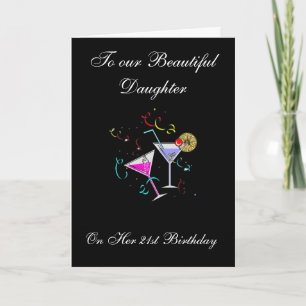 ZU UNSERER SCHÖNES MÄDCHEN-21. GEBURTSTAGS-KARTE KARTE