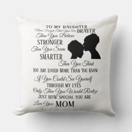 zu unserer Tochter aus der Mama Kissen