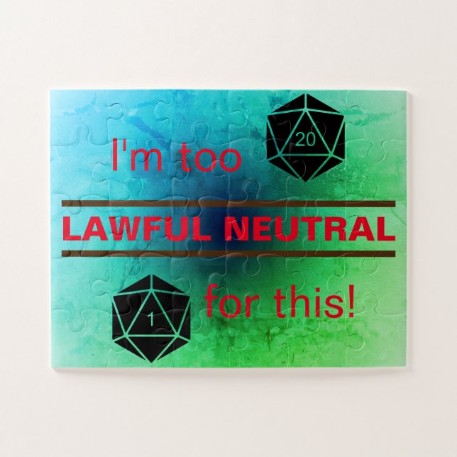 Zu üppiges Netural-Rätsel Puzzle (Horizontal)