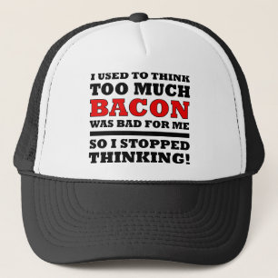 Zu viel Bacon Funny Ball Cap Trucker Hat Truckerkappe
