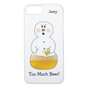 Zu viel Beer Snowman iPhone 7 Fall Case-Mate iPhone Hülle