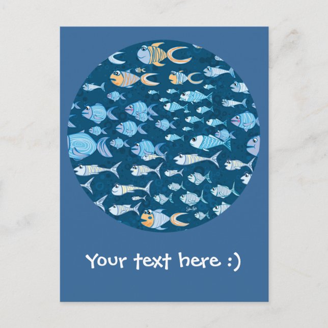 Zu viel Fisch-Postkarte Postkarte (Vorderseite)