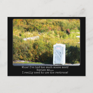Zu viel Fleisch, lustige Bärenpostkarte Postkarte
