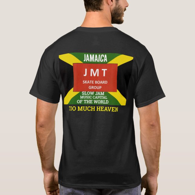 ZU VIEL HIMMEL. Basic Dunkles T-Shirt (Rückseite)
