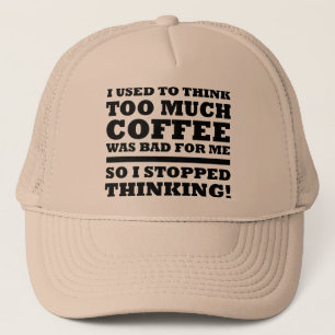 Zu viel Kaffee Funny Ball Trucker Hut Truckerkappe
