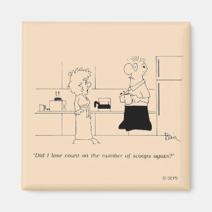 Zu viel Kaffee Magnet