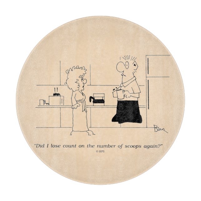 Zu viel Kaffee Schneidebrett (Vorderseite)