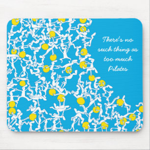 Zu viel Pilates mousemat, blau Mousepad