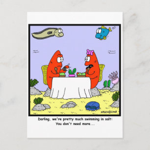 Zu viel Salz Postkarte